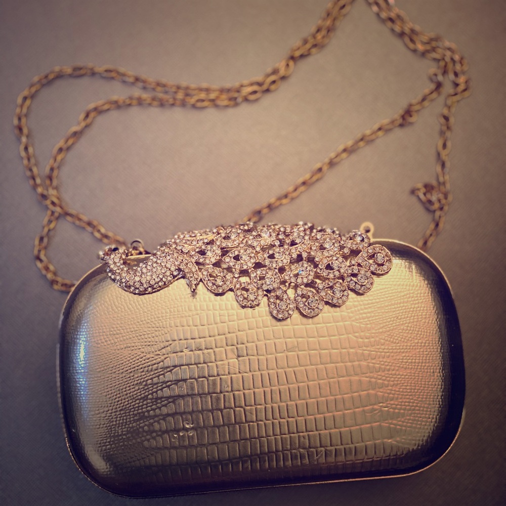 Peacock Golden Clutch